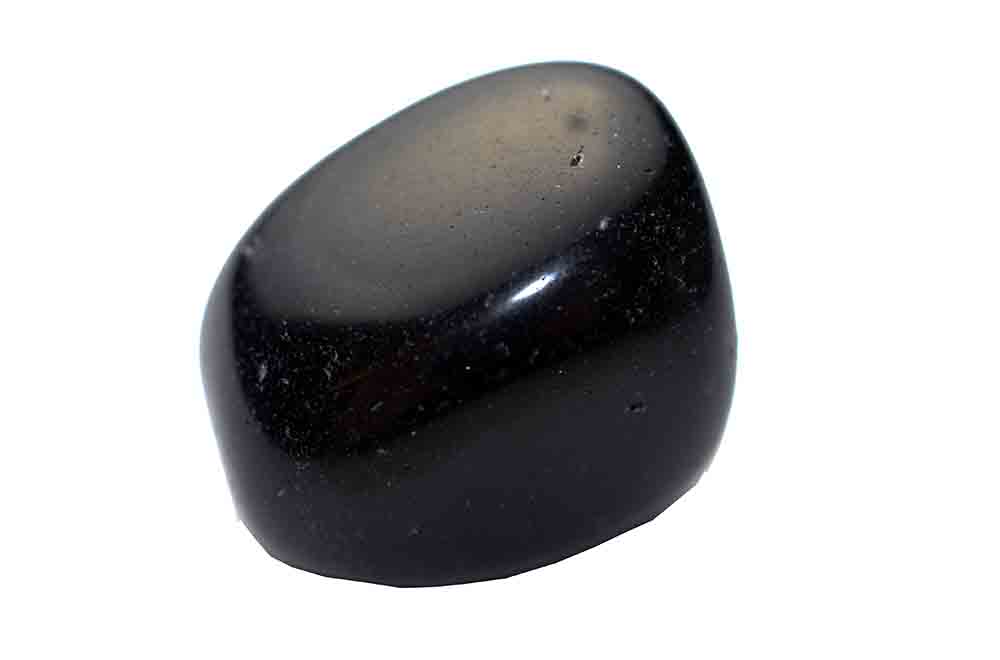 black obsidian stone nugget beads