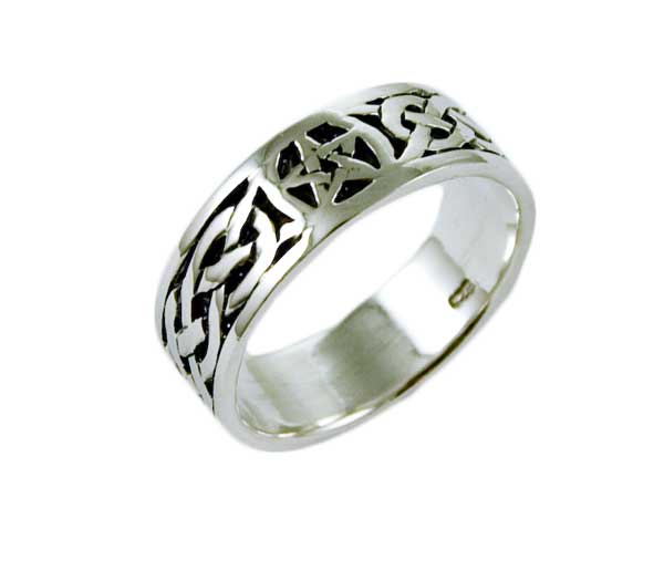 Ring Silver Band Pentagram – Cleopatra Trading Limited