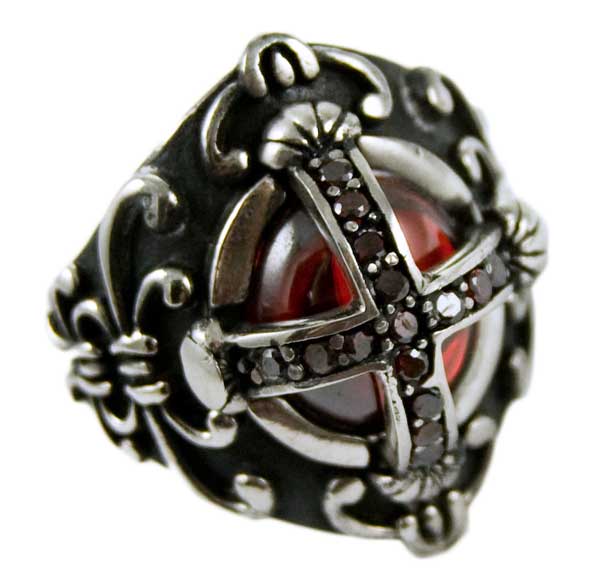 Ring Skull Red Stones Gothic – Cleopatra Trading Limited