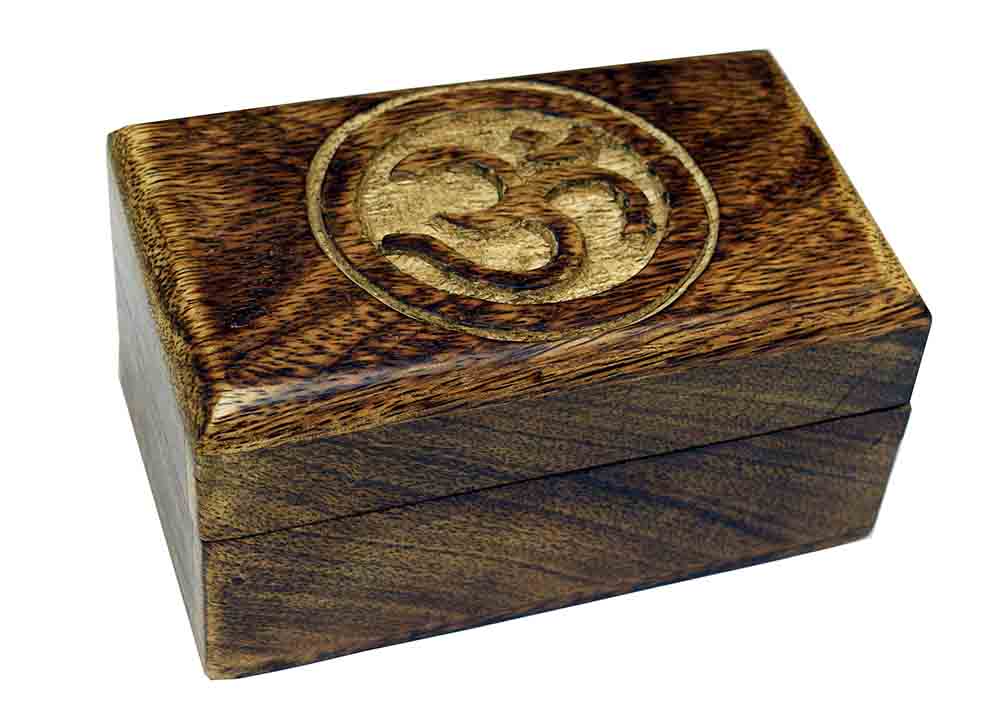 Box Wooden Om Symbol 5X3 Inch – Cleopatra Trading Limited