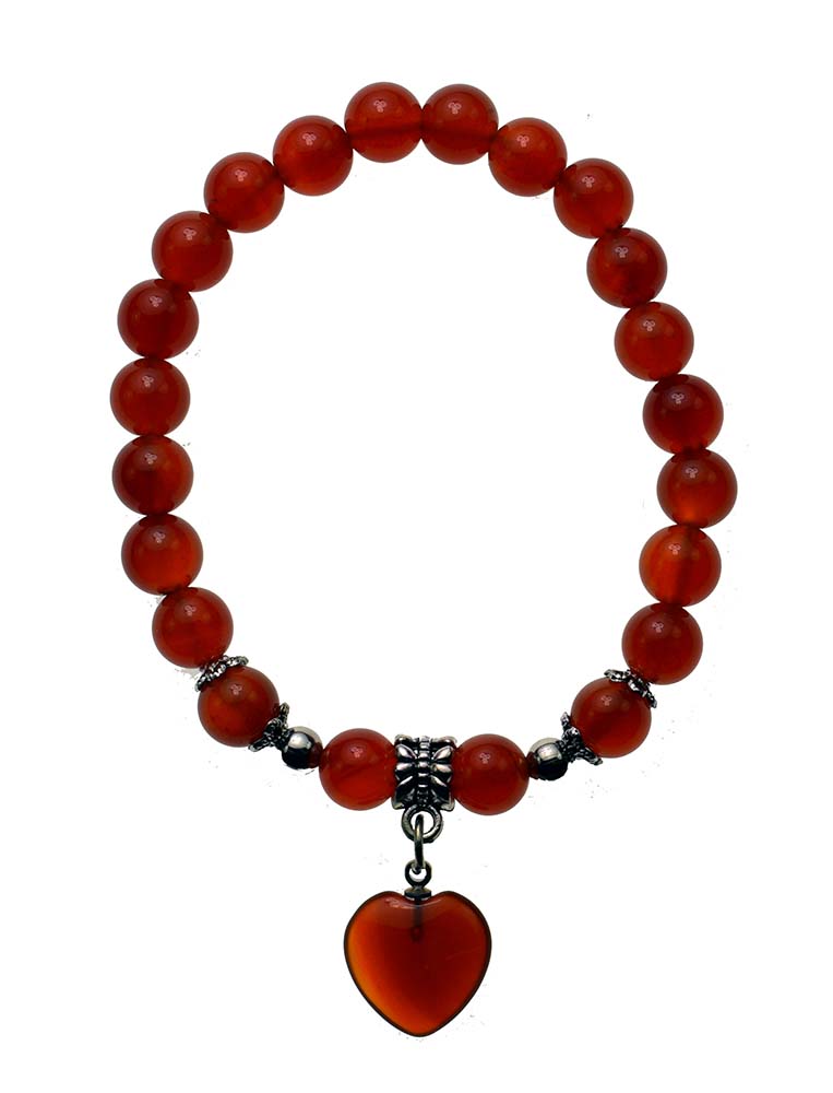 Bracelet Carnelian With Heart – Cleopatra Trading Limited