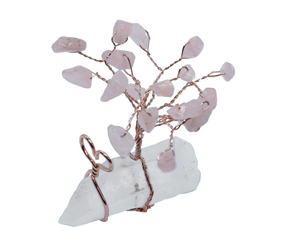 Tree Mini Rose Quartz On Crystal – Cleopatra Trading Limited