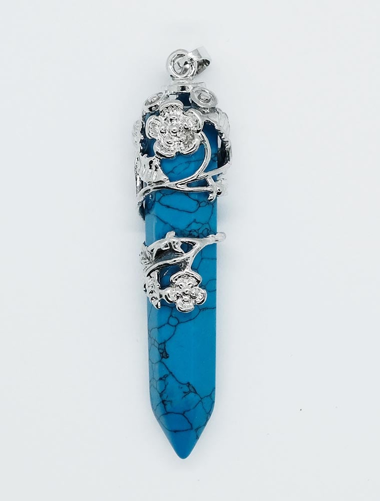 Pendant Flower Blue Howlite – Cleopatra Trading Limited